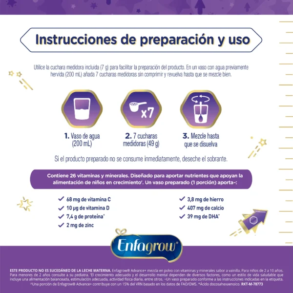 Instrucciones de preparación enfagrow advance