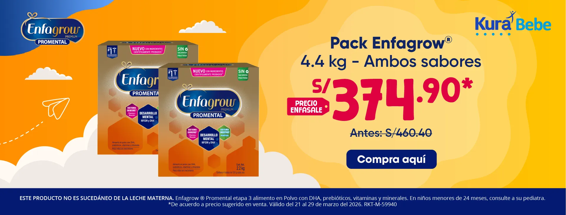 Enfagrow fórmula infantil confort venta Perú