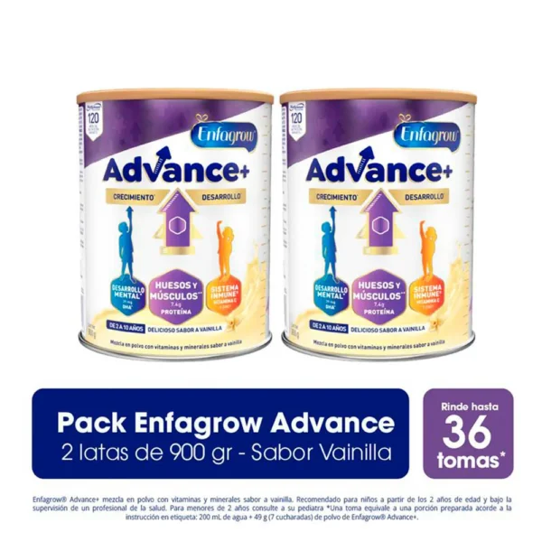 enfagrow advance pack 2 latas 900 g